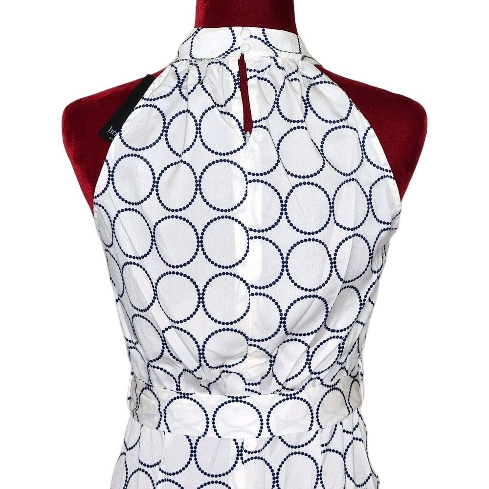 Brave+True Nordstrom Greta Navy Circle Print Halter Maxi Dress Women's XS NWT - Picture 7 of 13